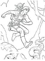 coloriage luke skywalker et maitre yoda